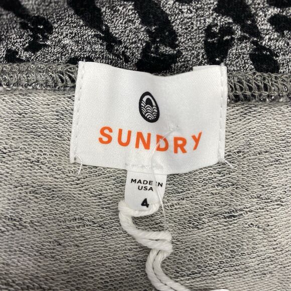 Sundry Leopard Pocket Saturday Skirt in Heather Grey Size 4 MSRP: $64 USA - Picture 13 of 14